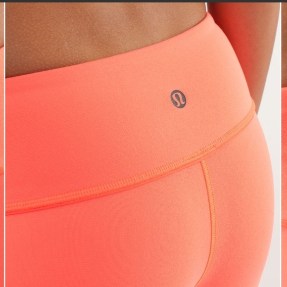lululemon athletica Pants - Lululemon wunder under crop leggings silver coral